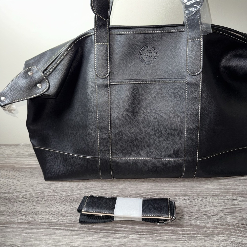 Barrington Black Leather Duffel Bag – Limited Edition 40th Anniversary Bear - Picture 2 of 9